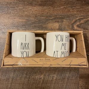 Rae Dunn Cat Themed Mug Set